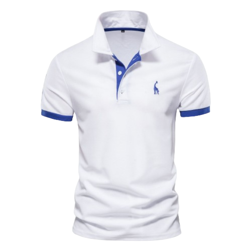 Men's Collared Button Placket Polo Shirt-The Yellow Prime