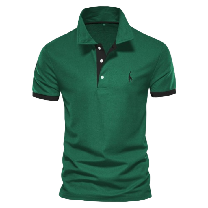 Men's Collared Button Placket Polo Shirt-The Yellow Prime