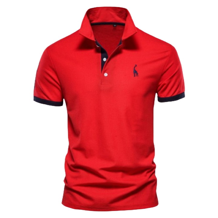 Men's Collared Button Placket Polo Shirt-The Yellow Prime