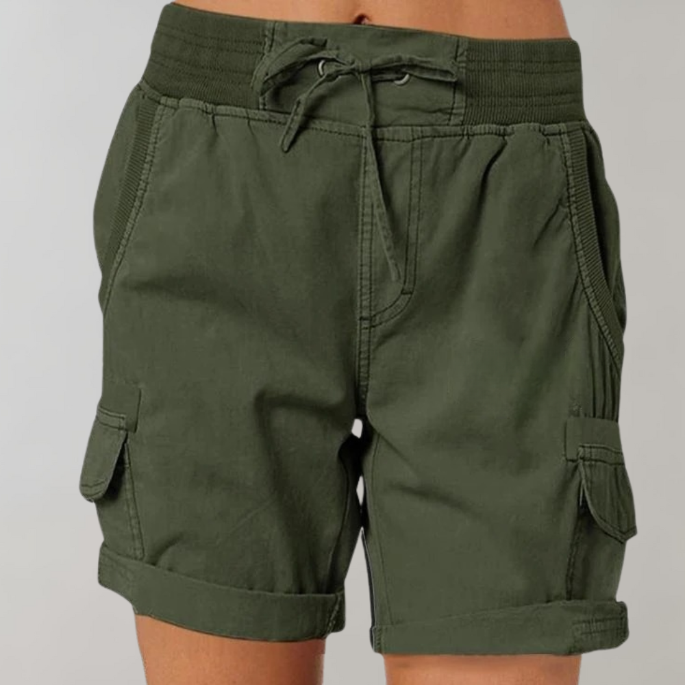 Women's High-Waisted Elevated Fashion Shorts-The Yellow Prime