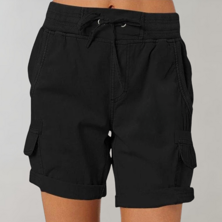 Women's High-Waisted Elevated Fashion Shorts-The Yellow Prime