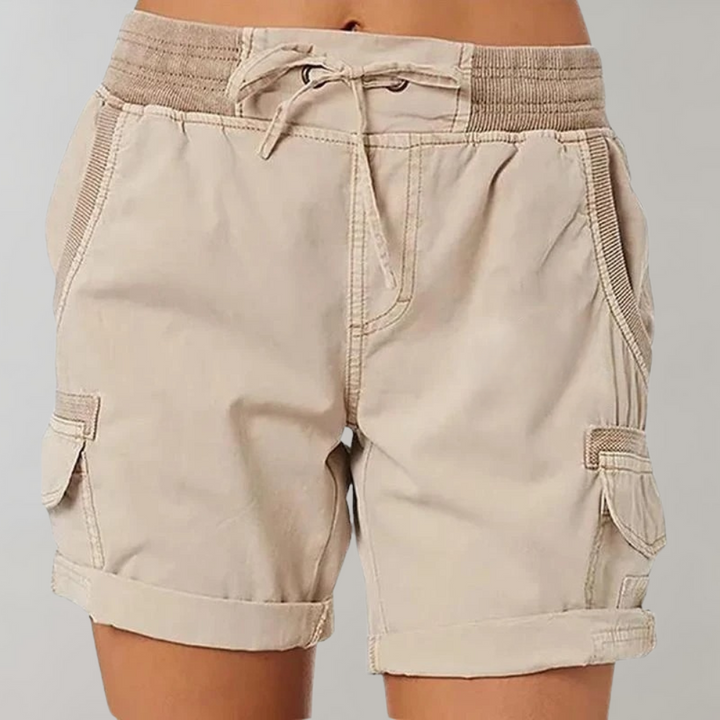 Women's High-Waisted Elevated Fashion Shorts-The Yellow Prime