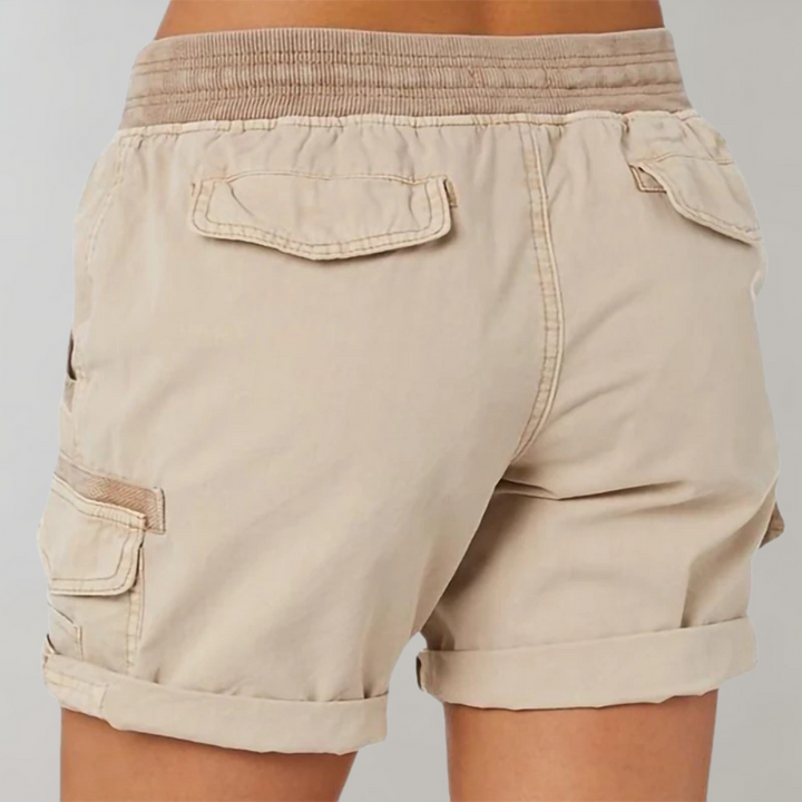 Women's High-Waisted Elevated Fashion Shorts-The Yellow Prime