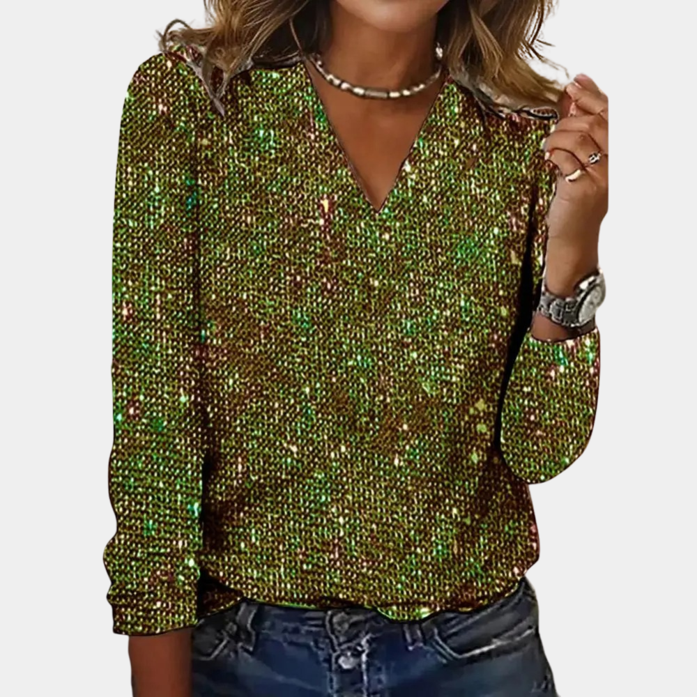 Women's Glitter Top for Stylish Looks-The Yellow Prime