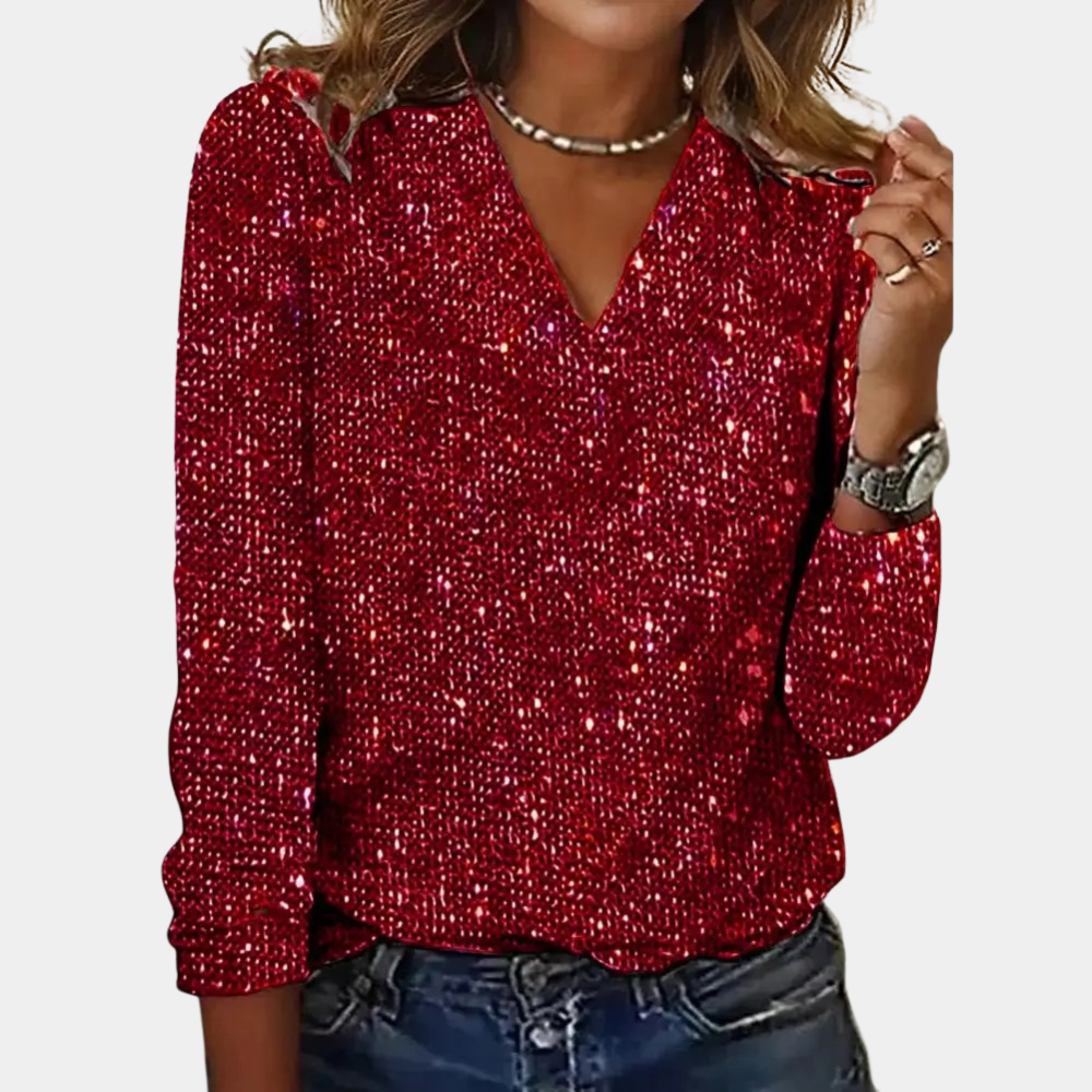 Women's Glitter Top for Stylish Looks-The Yellow Prime