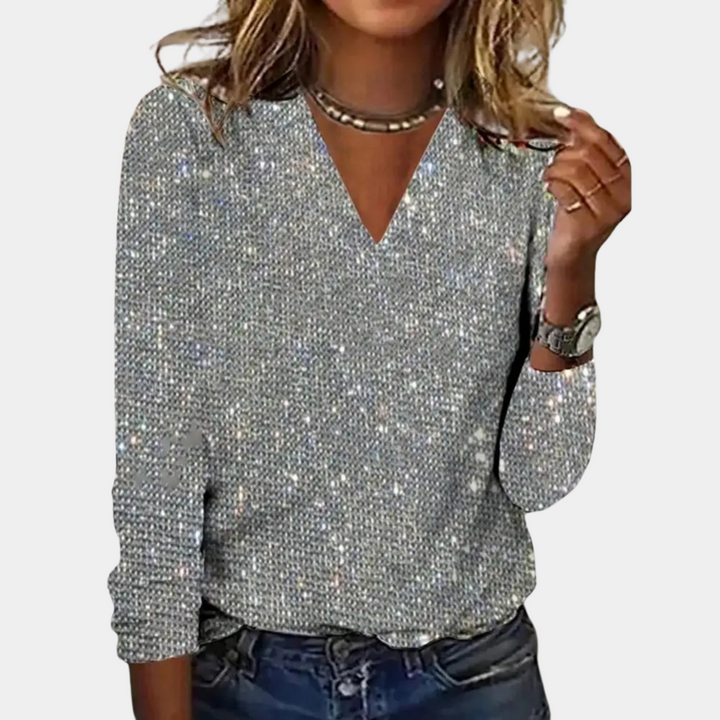 Women's Glitter Top for Stylish Looks-The Yellow Prime