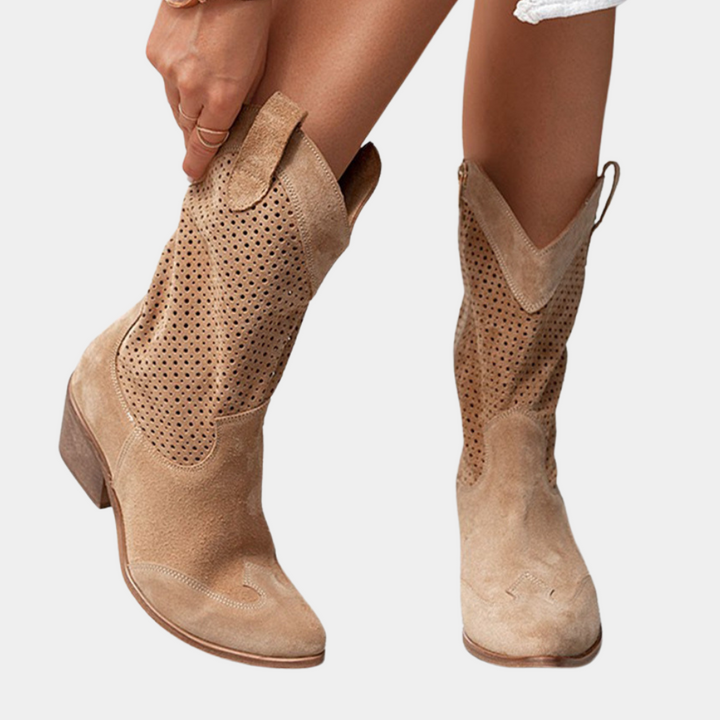 Rachelle | Women's Cowboy Style Orthopedic Boots-The Yellow Prime