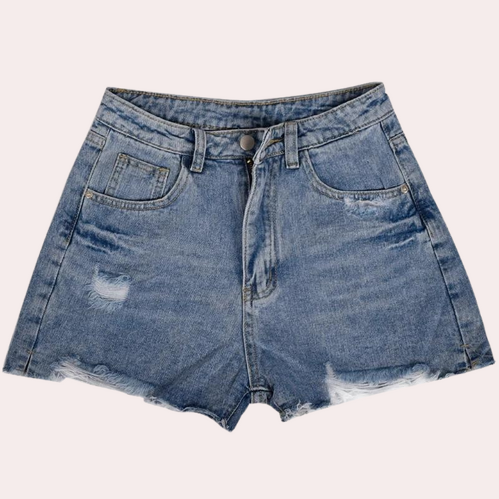 Sophia | Women's Fashionable Denim Shorts-The Yellow Prime