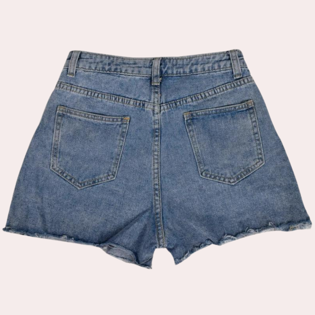 Sophia | Women's Fashionable Denim Shorts-The Yellow Prime