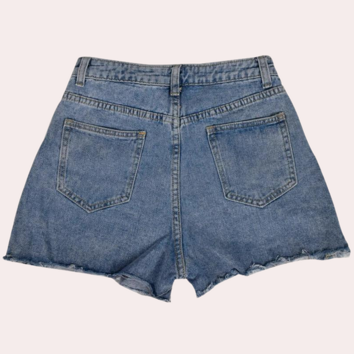 Sophia | Women's Fashionable Denim Shorts-The Yellow Prime
