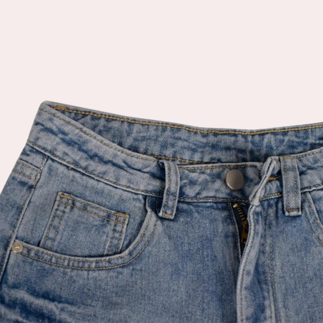 Sophia | Women's Fashionable Denim Shorts-The Yellow Prime
