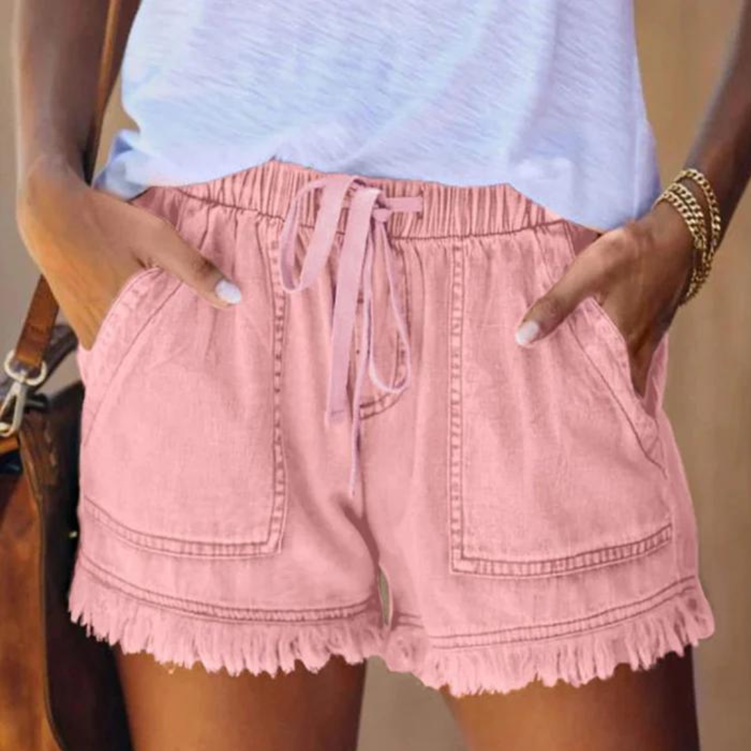 Dolphins | Women's Elegant and Comfortable Shorts with Side Pockets-The Yellow Prime