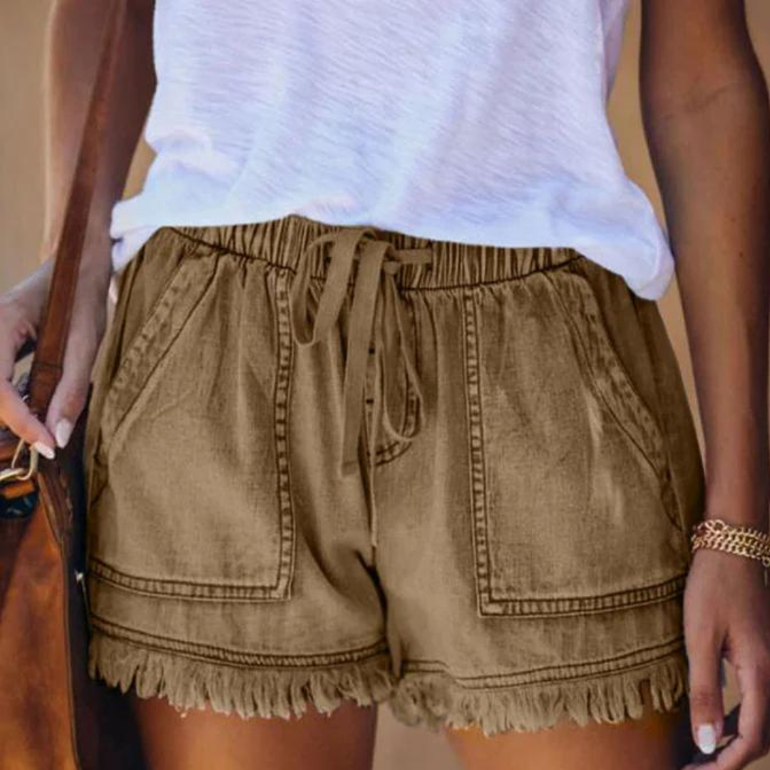 Dolphins | Women's Elegant and Comfortable Shorts with Side Pockets-The Yellow Prime