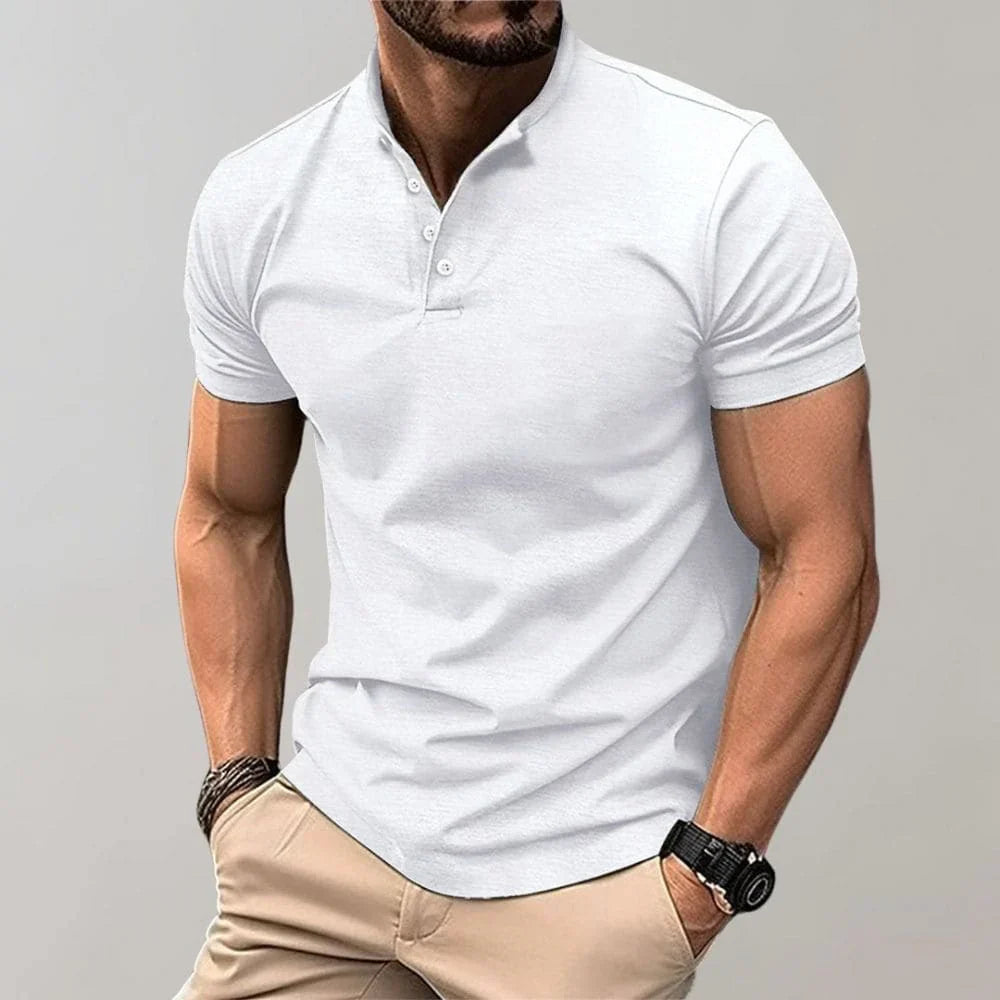 Men's Elegant Casual Polo Shirt-The Yellow Prime