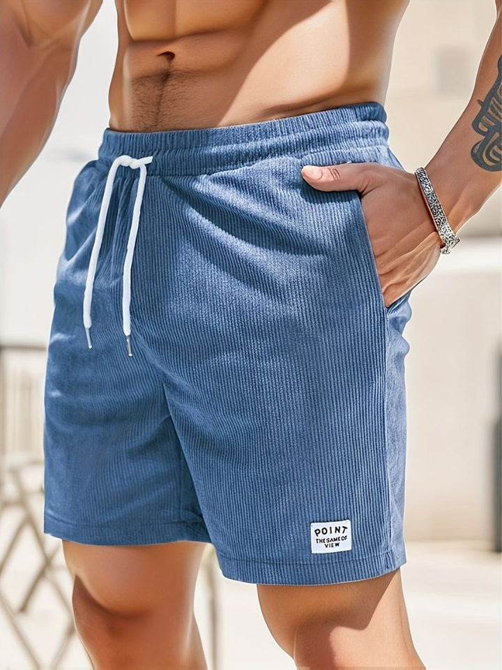 Men's Casual Cord Shorts with Drawstring for Comfort and Style-The Yellow Prime