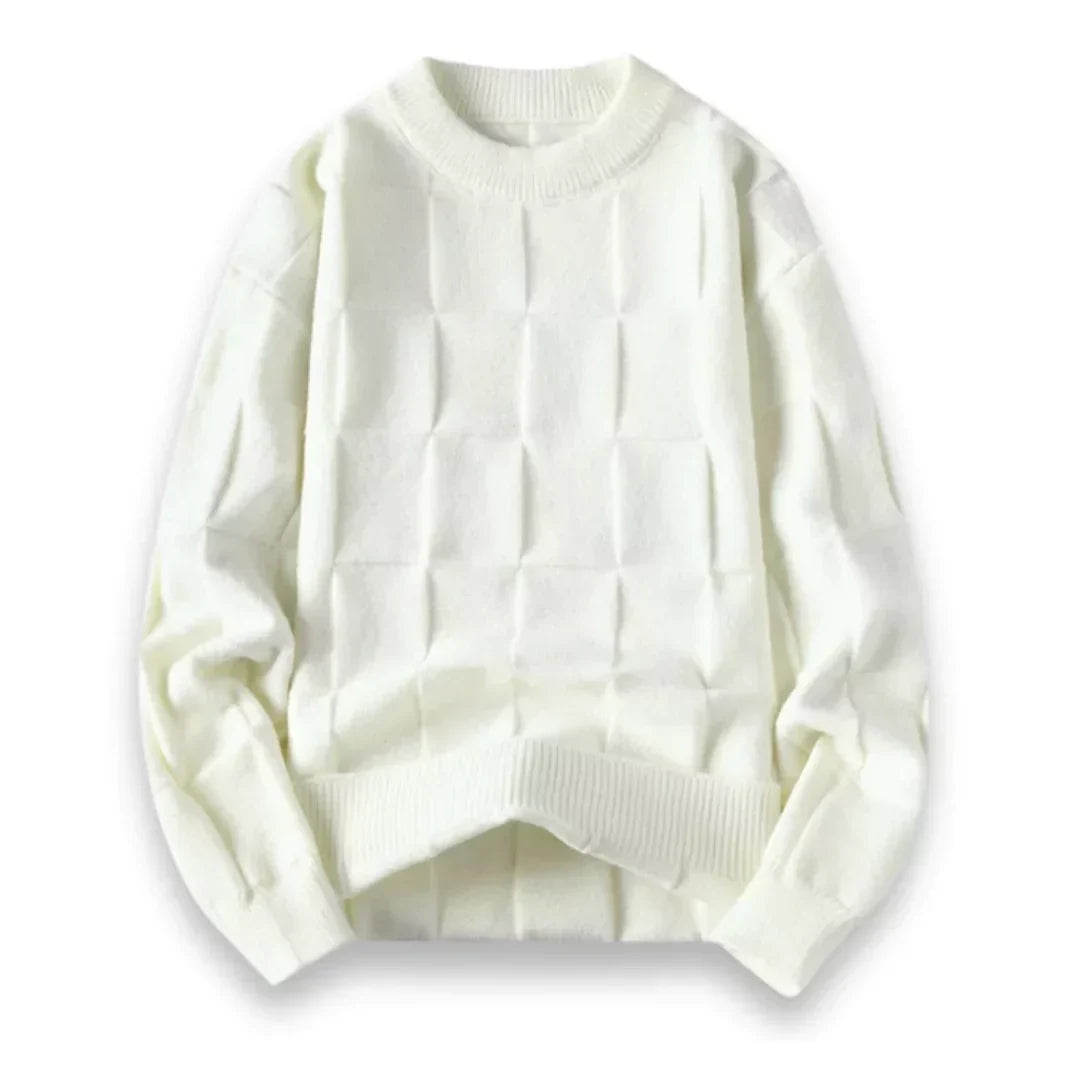 Men's Soft Classic Crewneck Cotton Sweater for Office Wear