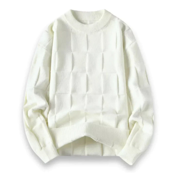 Men's Soft Classic Crewneck Cotton Sweater for Office Wear