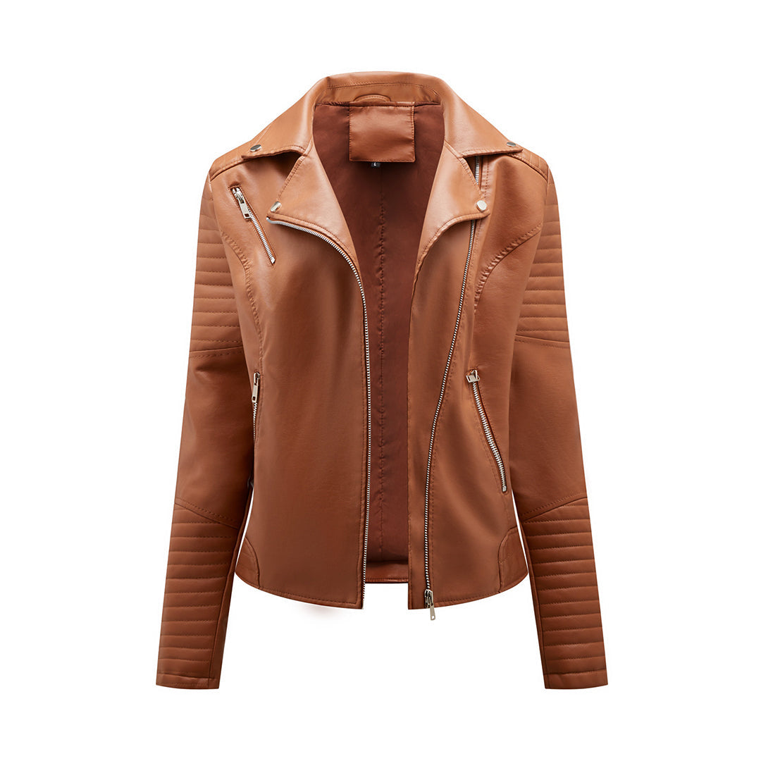 Women's Leather Biker Jacket