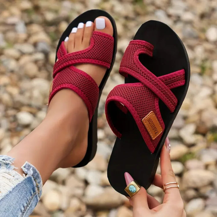Cassandra | Women's Orthopedic Summer Cross-Strap Footwear-The Yellow Prime