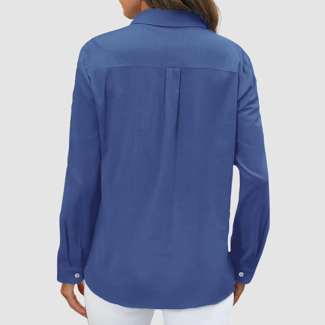 Celest | Women's Elegant Pocket Blouse-The Yellow Prime