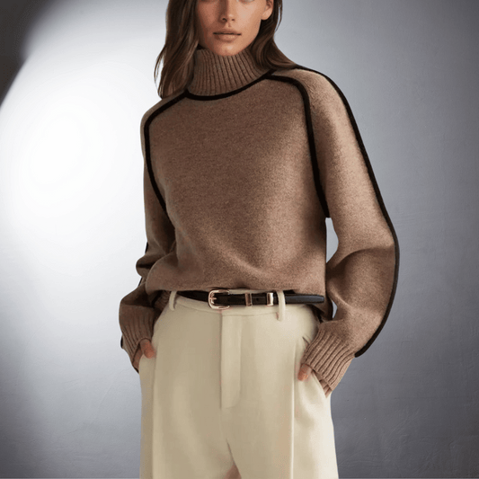 Women's Eco-Friendly Cozy Turtleneck Knit Sweater – Cozy Fall & Winter