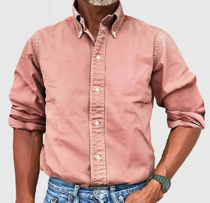 Daniel | Men's Relaxed Fit Casual Button-Up Shirt-The Yellow Prime