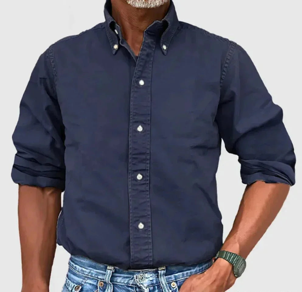 Daniel | Men's Relaxed Fit Casual Button-Up Shirt-The Yellow Prime