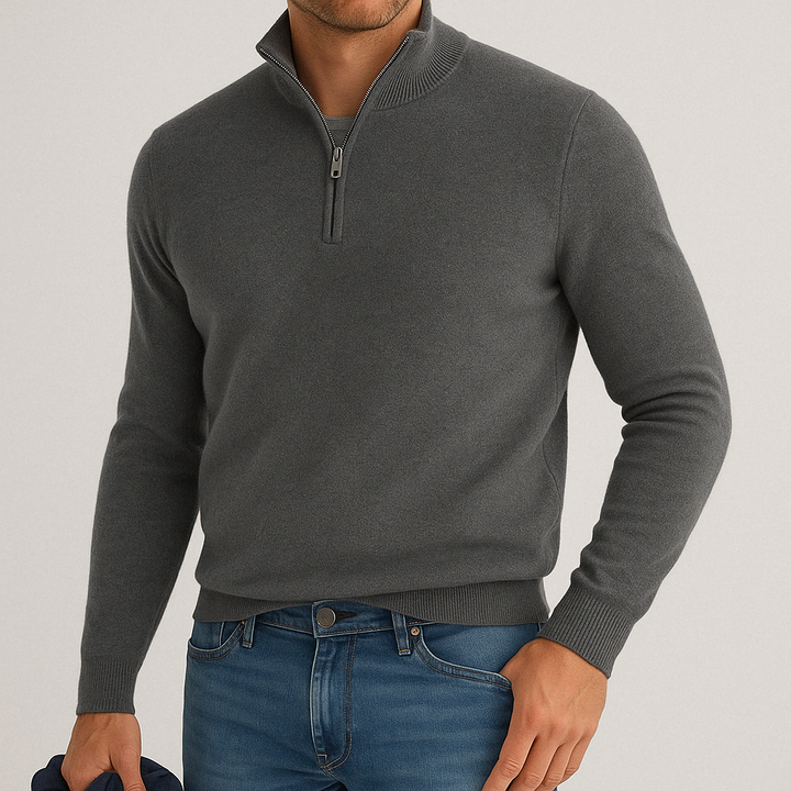 Andrew | Men's Cashmere Blend Quarter-Zip Sweater