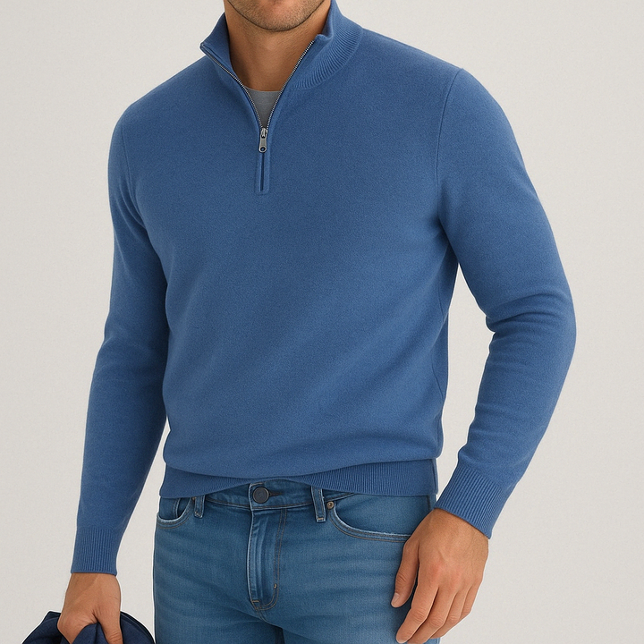 Andrew | Men's Cashmere Blend Quarter-Zip Sweater