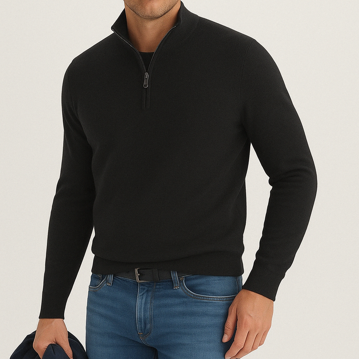 Andrew | Men's Cashmere Blend Quarter-Zip Sweater