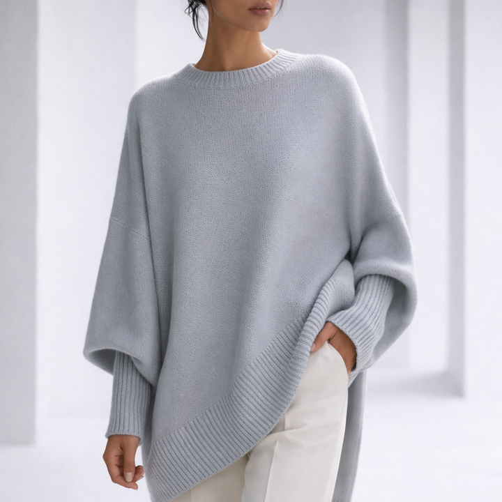 Nova | Women's Cashmere Relaxed Sweater with Ribbed Cuffs