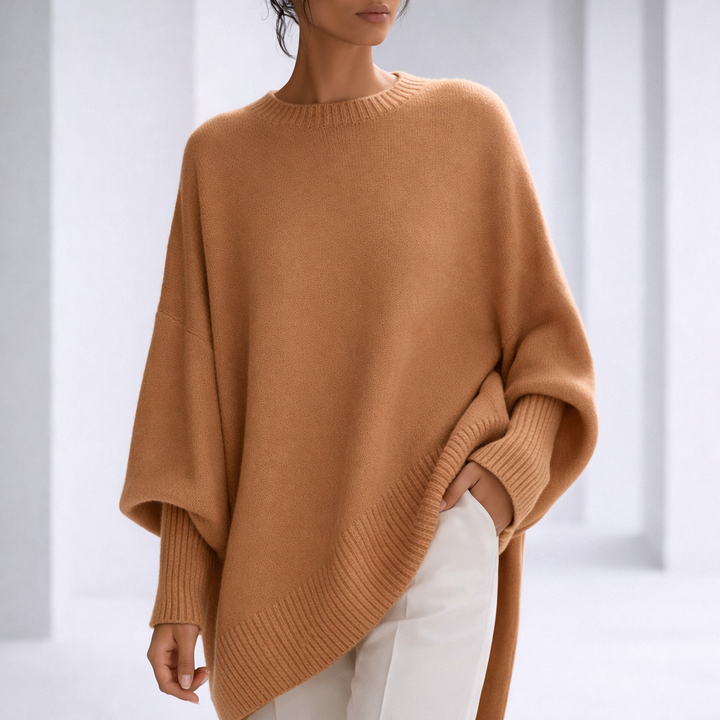 Nova | Women's Cashmere Relaxed Sweater with Ribbed Cuffs