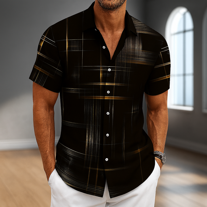 Men's Silk Button-Up Shirt