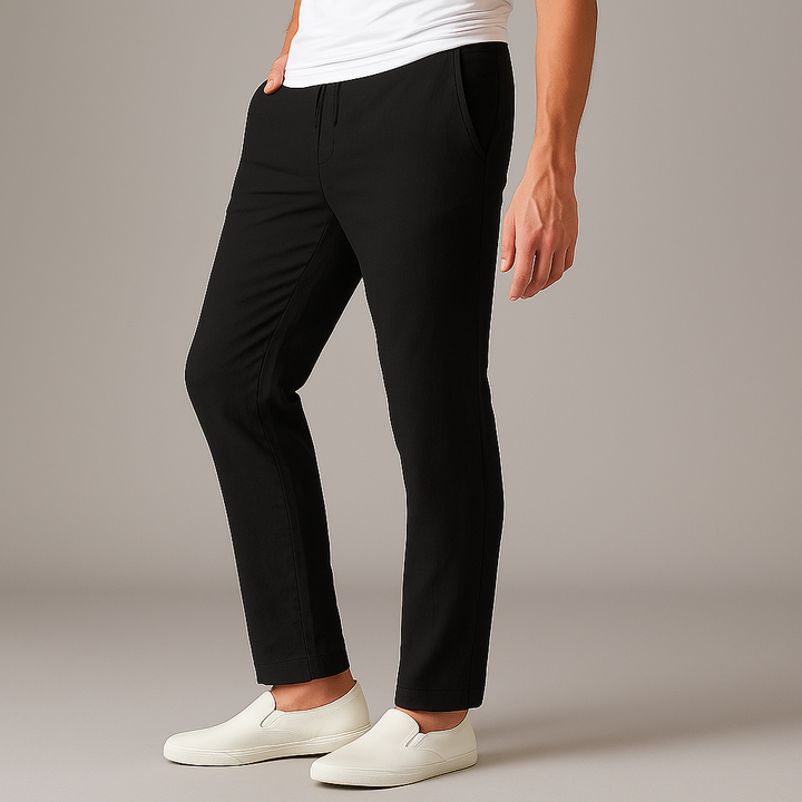 Men's Linen Drawstring Casual Trousers