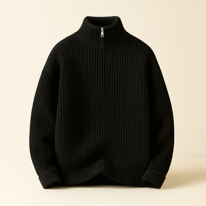 David | Men's Wool Quarter-Zip Sweater