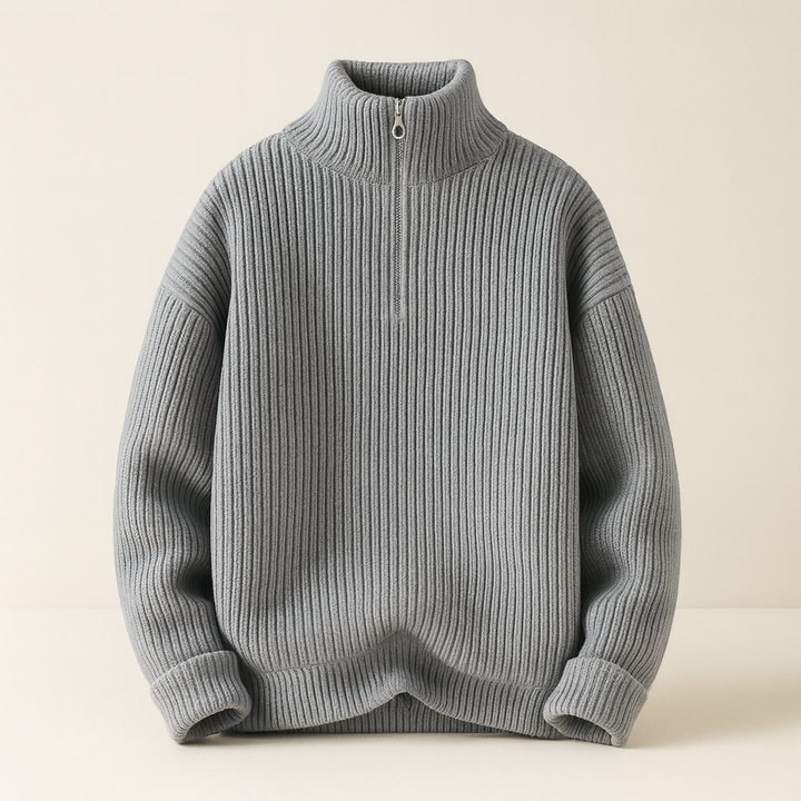 David | Men's Wool Quarter-Zip Sweater