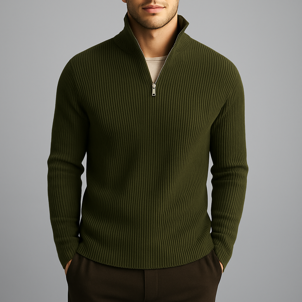 Daniel | Men's Merino Wool Ribbed Turtleneck Sweater