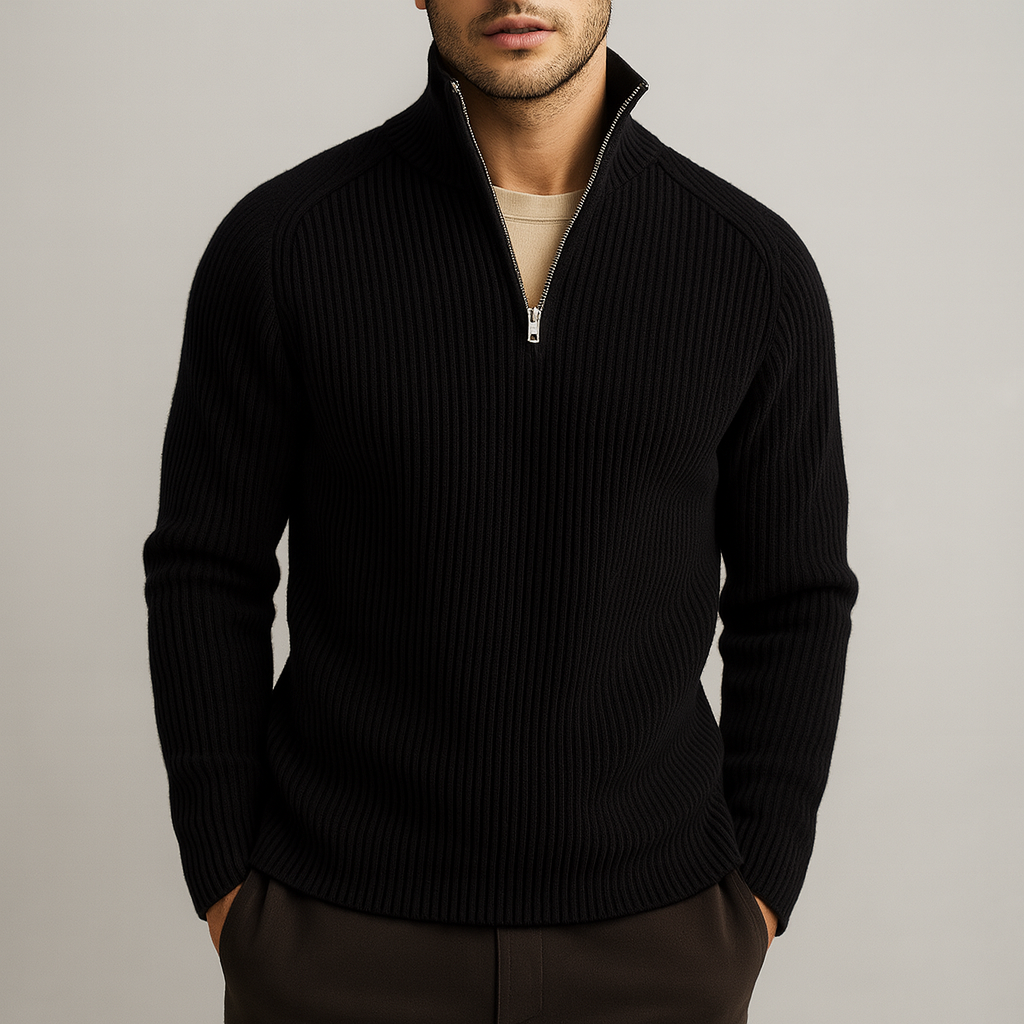Daniel | Men's Merino Wool Ribbed Turtleneck Sweater