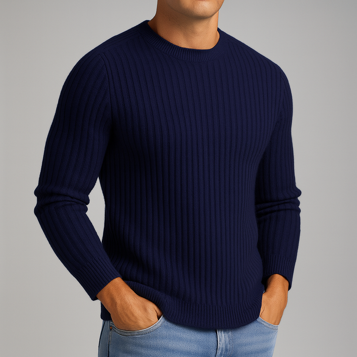 Joseph | Men's Merino Wool Ribbed Crewneck Sweater