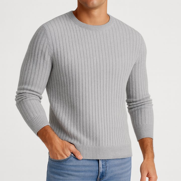 Joseph | Men's Merino Wool Ribbed Crewneck Sweater