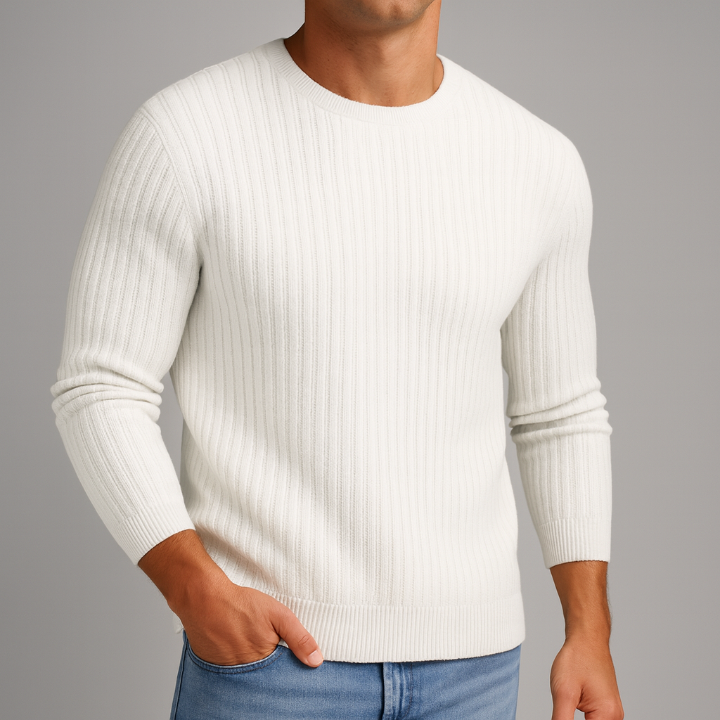Joseph | Men's Merino Wool Ribbed Crewneck Sweater