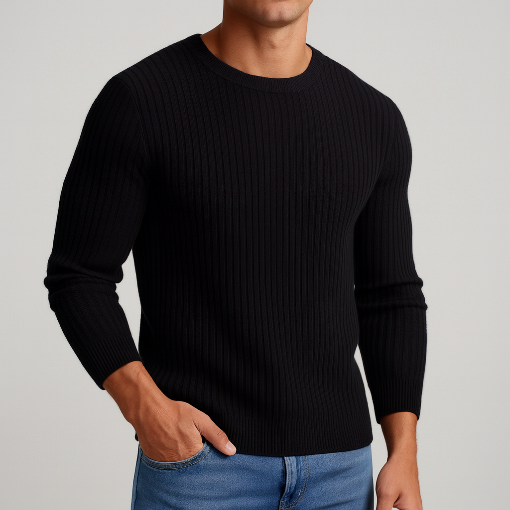 Joseph | Men's Merino Wool Ribbed Crewneck Sweater