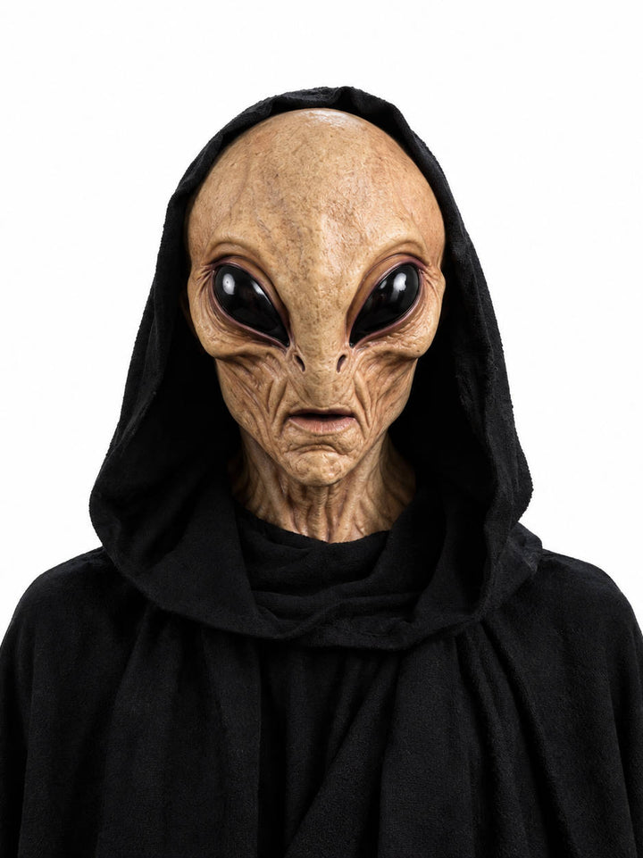 Latexová maska mimozemšťana na celý obličej na Halloween pro cosplay a kostýmové večírky