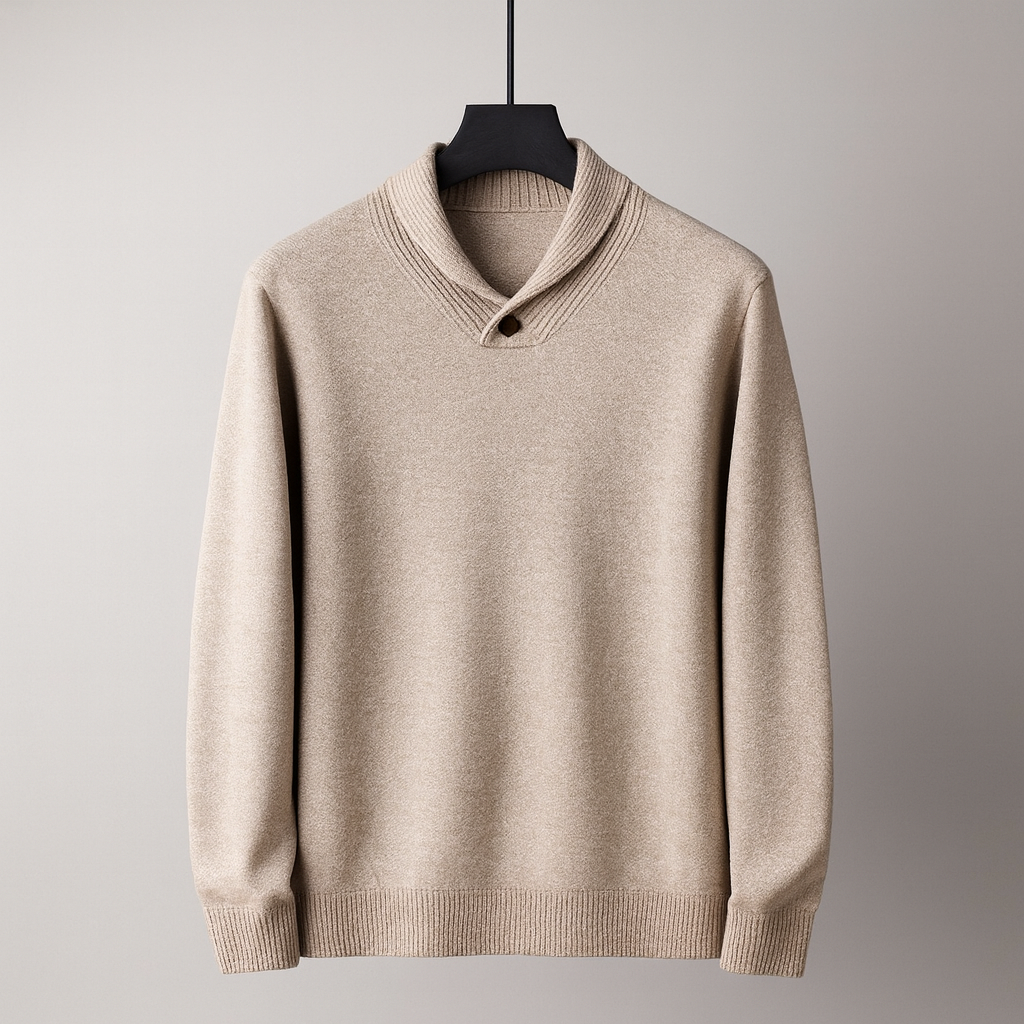 Michael | Men's Merino Wool Shawl Collar Sweater