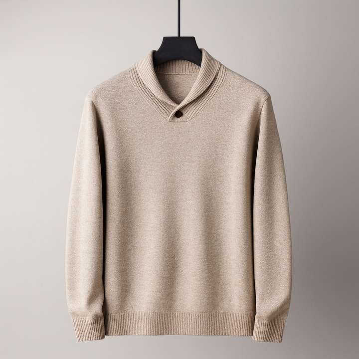 Michael | Men's Merino Wool Shawl Collar Sweater