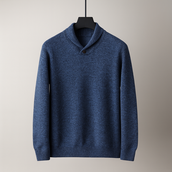 Michael | Men's Merino Wool Shawl Collar Sweater