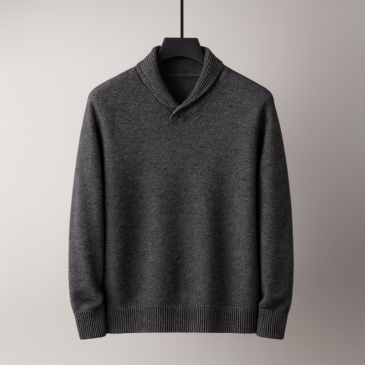 Michael | Men's Merino Wool Shawl Collar Sweater