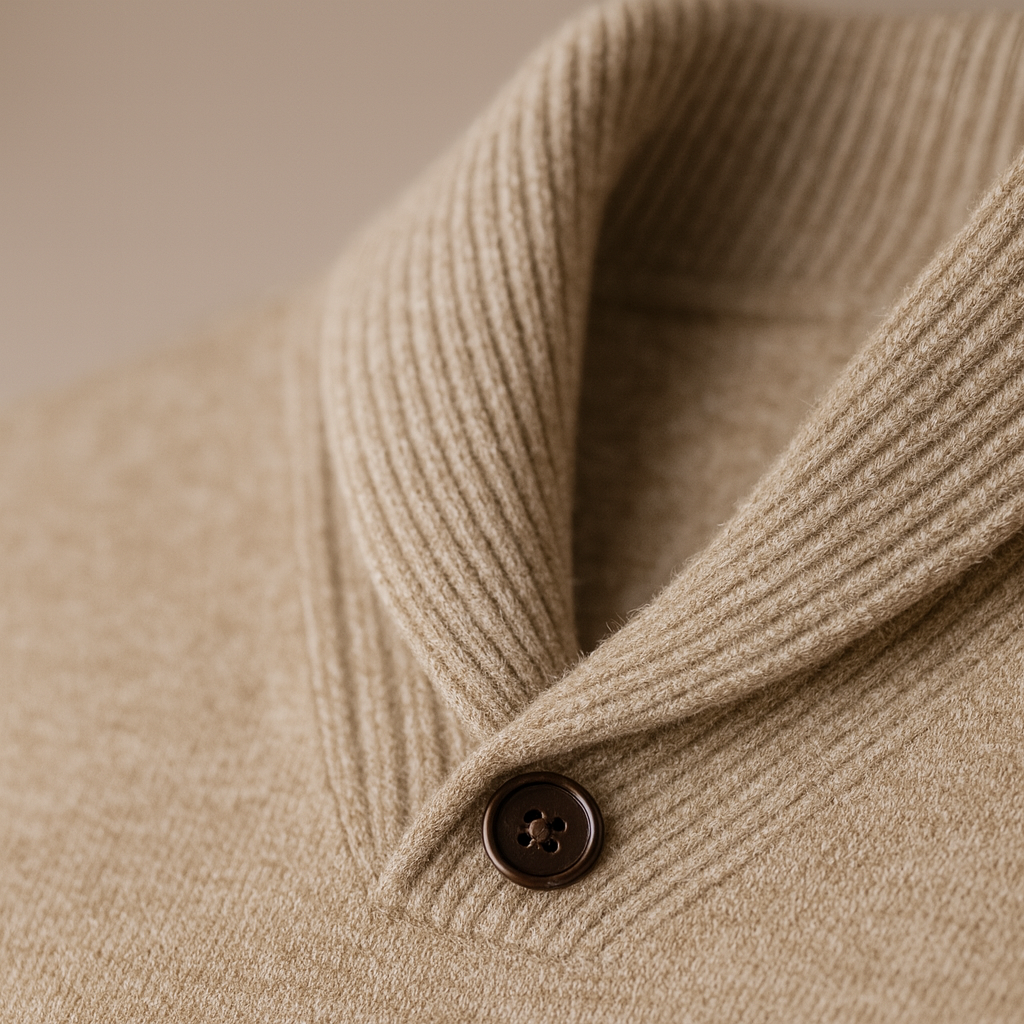 Michael | Men's Merino Wool Shawl Collar Sweater