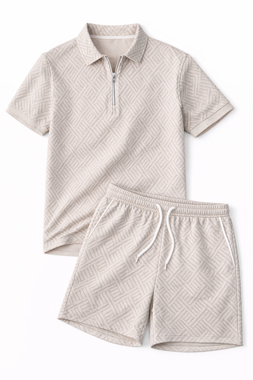 Men's Breathable Summer Set - Polo Shirt and Shorts for Casual Wear-The Yellow Prime