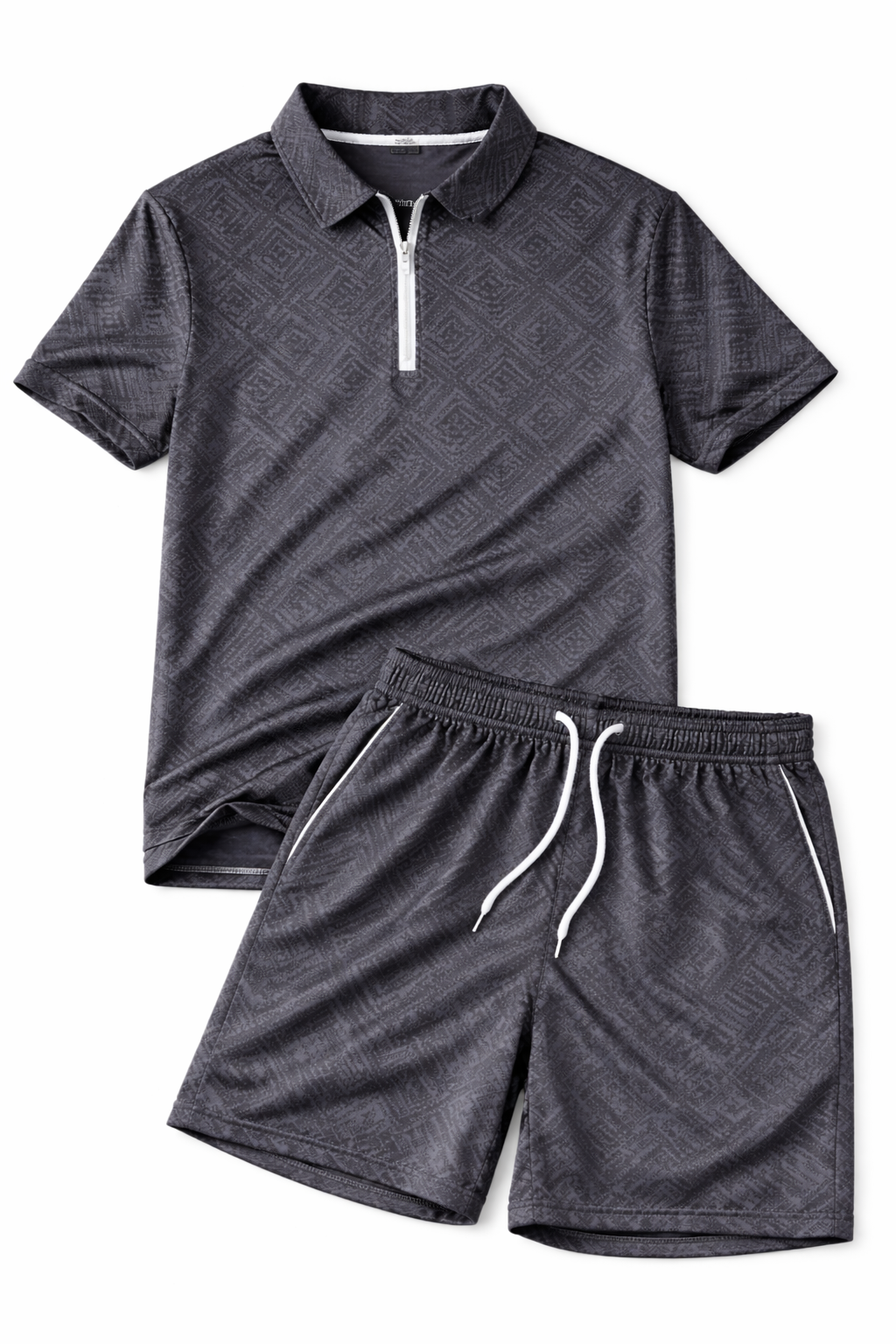 Men's Breathable Summer Set - Polo Shirt and Shorts for Casual Wear-The Yellow Prime